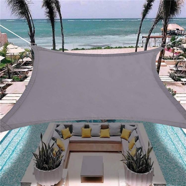 SDJMa 6.56x8.2ft Rectangle Aluminum Foil Sun Shade Sail Canopy, Breathable,  Double Stitched Edges, UV Block Thicken Sunshade for Pool Patio Lawn